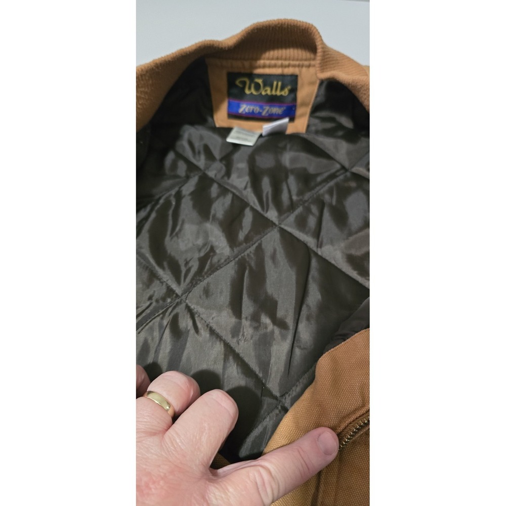 Walls‎ Zero Zone Canvas Quilted Lined Vest Western Mens Large Tall - Picture 7 of 8